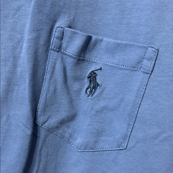 Polo by Ralph Lauren Classic Blue T Shirt 💯 Cotton - Picture 6 of 6